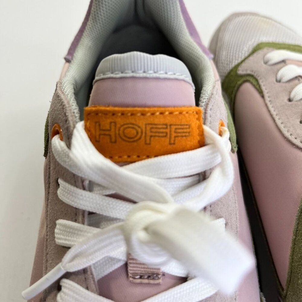 Trendy Women's Sneakers with Pink, Green, and Gray Accents - Picture 13 of 16